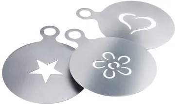 3 Dekorierschablonen Cappuccino, D10cm, H5 mm