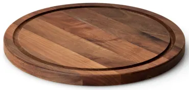 Walnuss Steakteller rund, 28 x 1,8cm