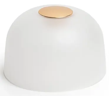 Two Lampenschirm frosted gold Kunststoff