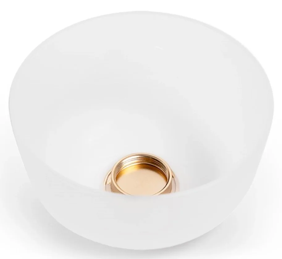 Two Lampenschirm frosted gold Kunststoff