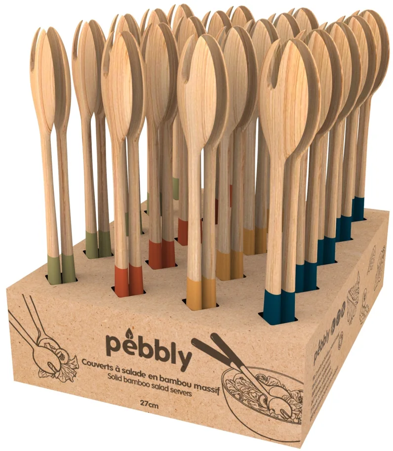 20 Stk. Display Salatbesteck, Bambus, Cosy, 27cm