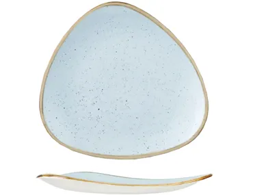 Stonecast Duck Egg Blue Triangel Teller flach 31.1cm