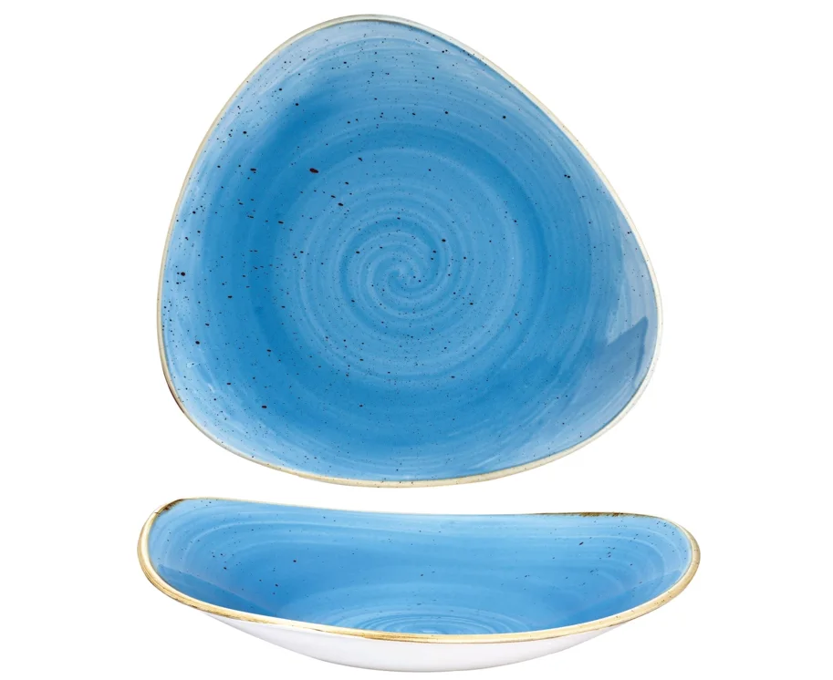 Stonecast Cornflower Blue Triangel Schüssel 18.5cm