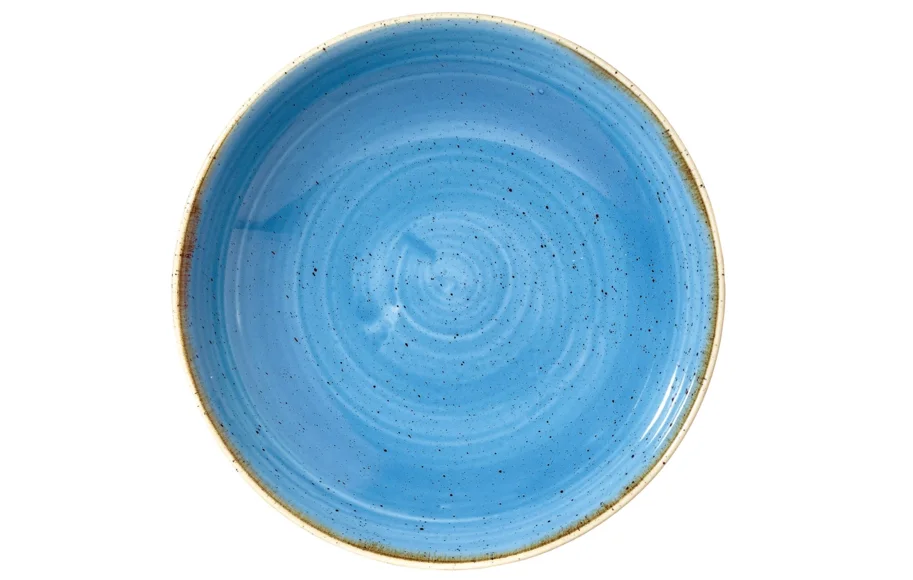 Stonecast Cornflower Blue Coupe Teller tief 24.8cm