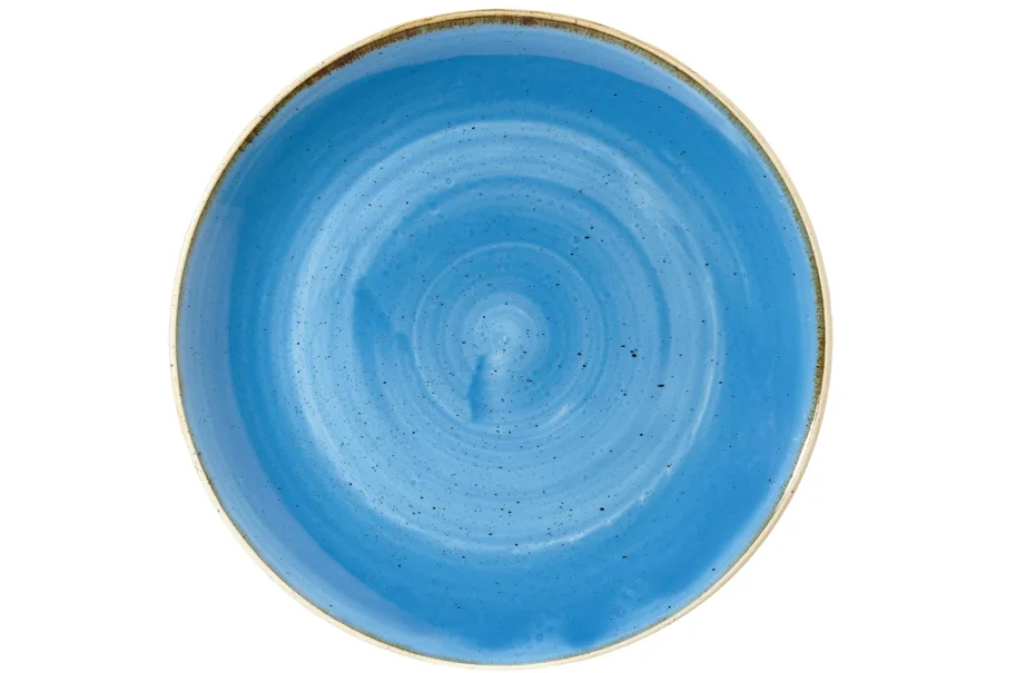 Stonecast Cornflower Blue Coupe Teller tief 31cm