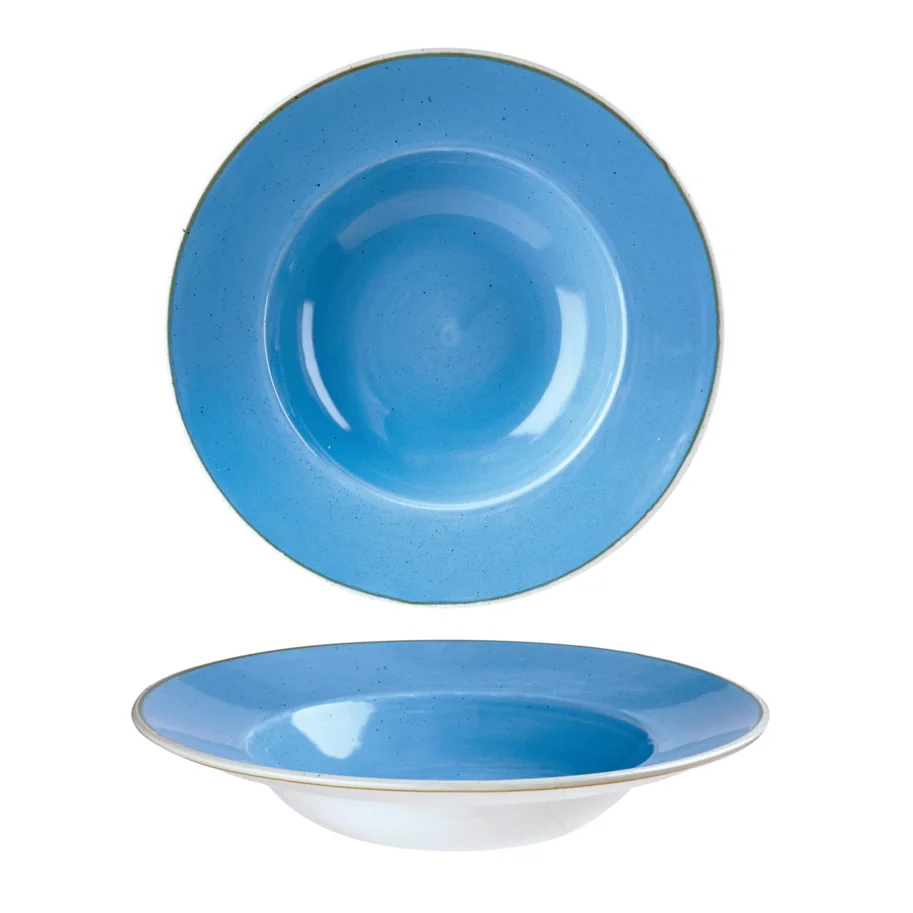 Stonecast Cornflower Blue Teller tief Fahne 24cm