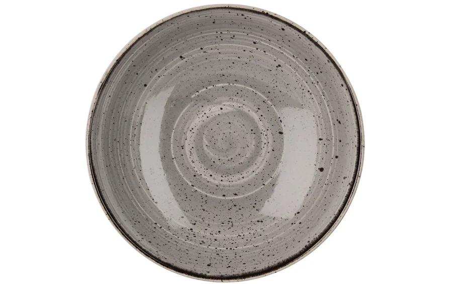 Stonecast Peppercorn Grey Coupe Teller tief 18.2cm