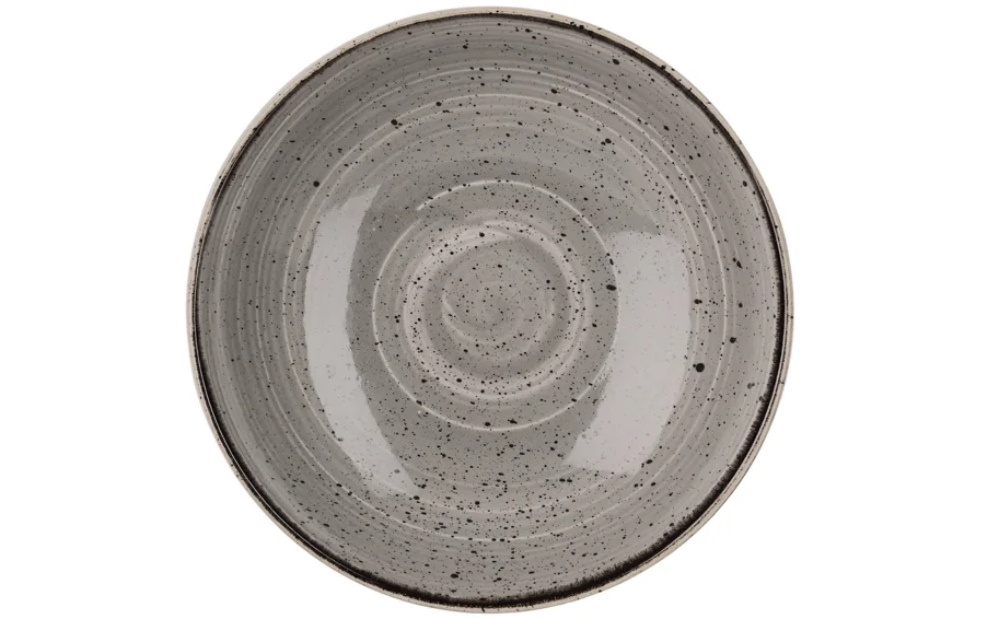 Stonecast Peppercorn Grey Coupe Teller tief 24.8cm