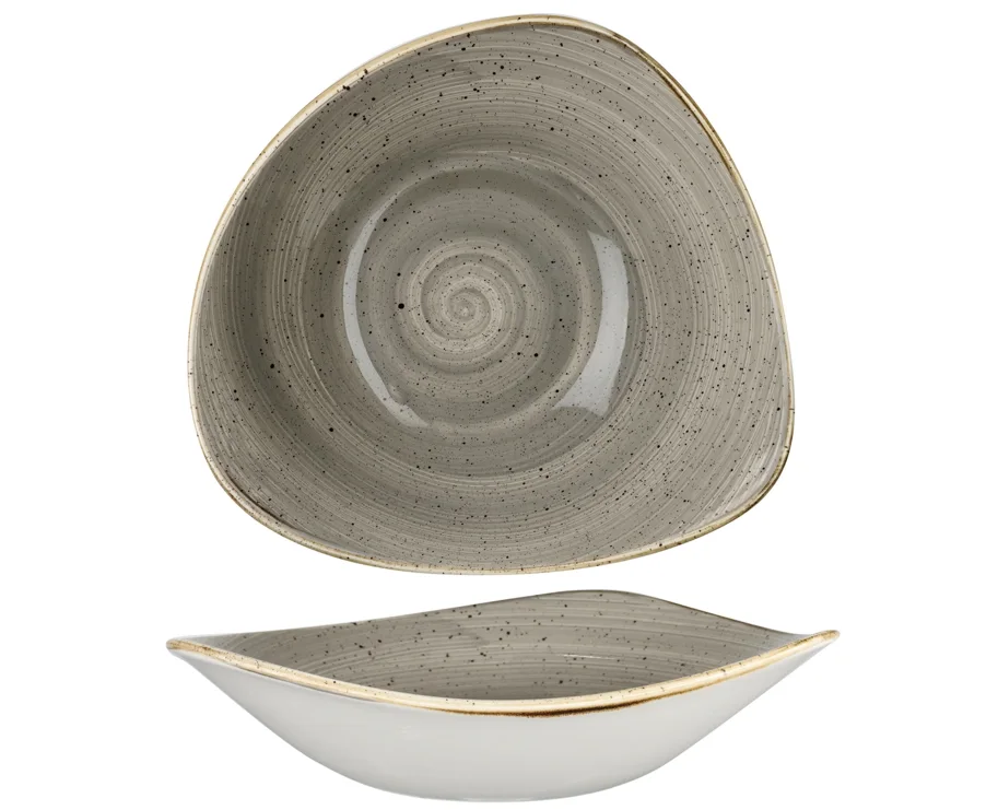 Stonecast Peppercorn Grey Triangel Schüssel 18.5cm