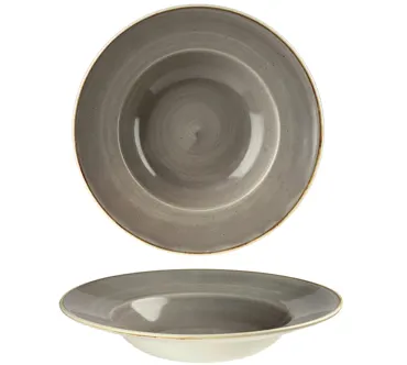 Stonecast Peppercorn Grey Teller tief Fahne 24cm