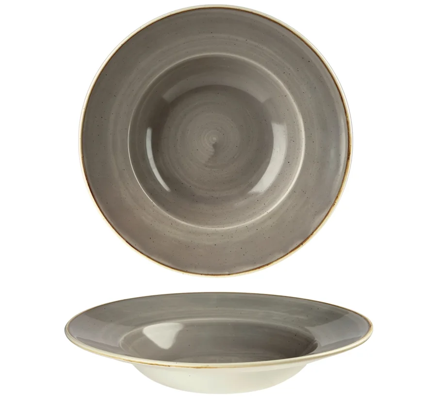 Stonecast Peppercorn Grey Teller tief Fahne 24cm