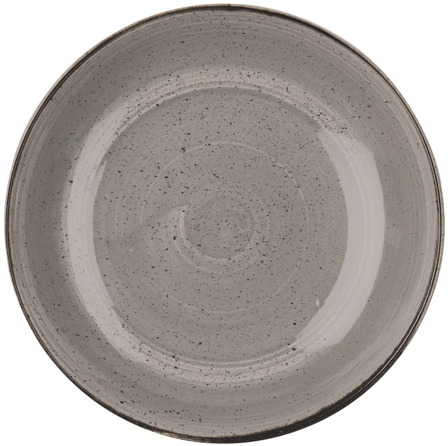 Stonecast Peppercorn Grey Coupe Teller tief 31cm
