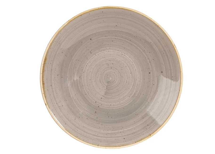 Stonecast Peppercorn Grey Coupe Teller tief 25.5cm