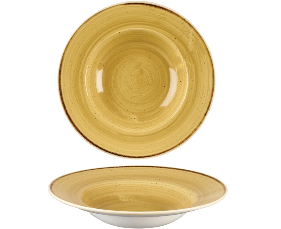 Stonecast Mustard Teller tief Fahne 24cm