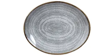 S.P. Homespun Stone Grey Teller oval coupe 27x22.9cm