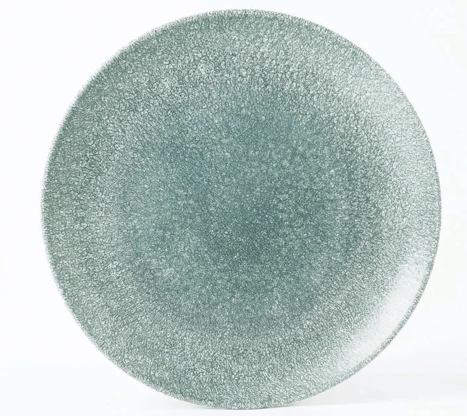 S.P. Raku Topaz Blue Coupe Teller flach 28.8cm