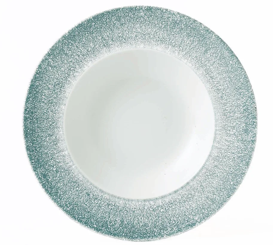 S.P. Raku Topaz Blue Teller tief 28cm