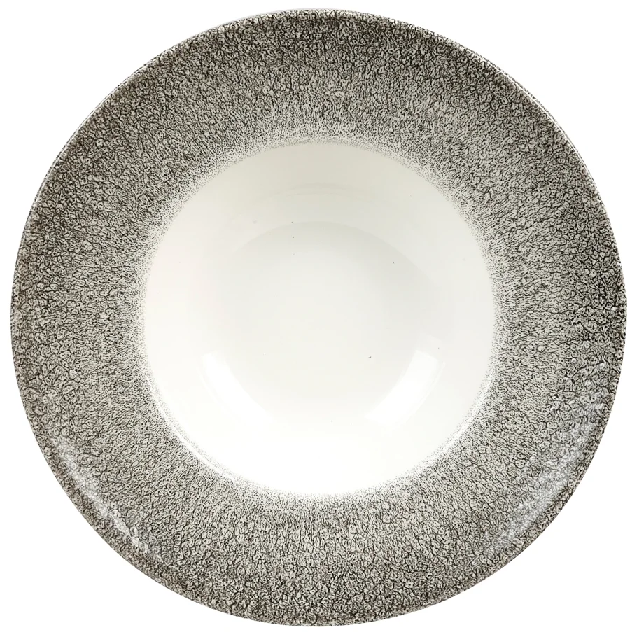 S.P. Raku Quartz Black Teller tief 24cm