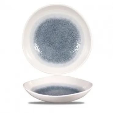 S.P. Raku Topaz Blue Organic Teller tief 25.3cm