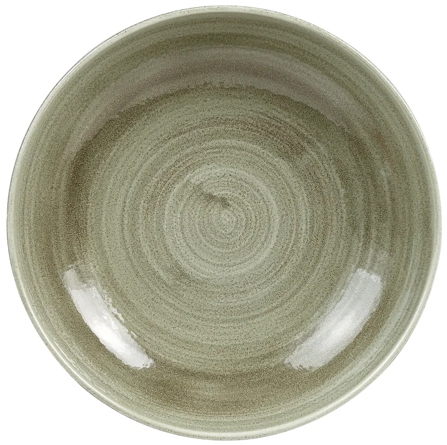 Stonecast Patina Burnished Green Coupe Teller tief 18.2cm