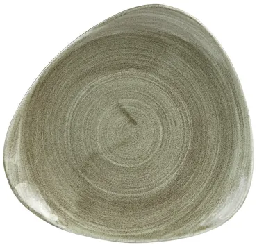 Stonecast Patina Burnished Green Triangel Teller flach 22.9c