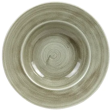 Stonecast Patina Burnished Green Teller tief Fahne 28cm