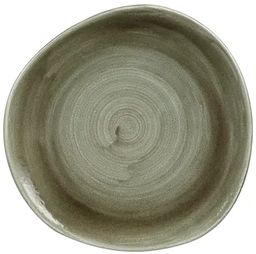 Stonecast Patina Burnished Green Organic Teller flach 28.6cm