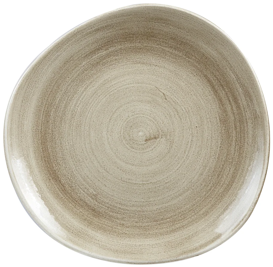 Stonecast Patina Antique taupe Teller flach Orcanic 28.6cm