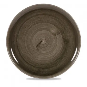 Stonecast Patina Iron Black Coupe Teller flach 32.4cm