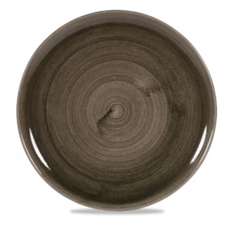 Stonecast Patina Iron Black Coupe Teller flach 32.4cm