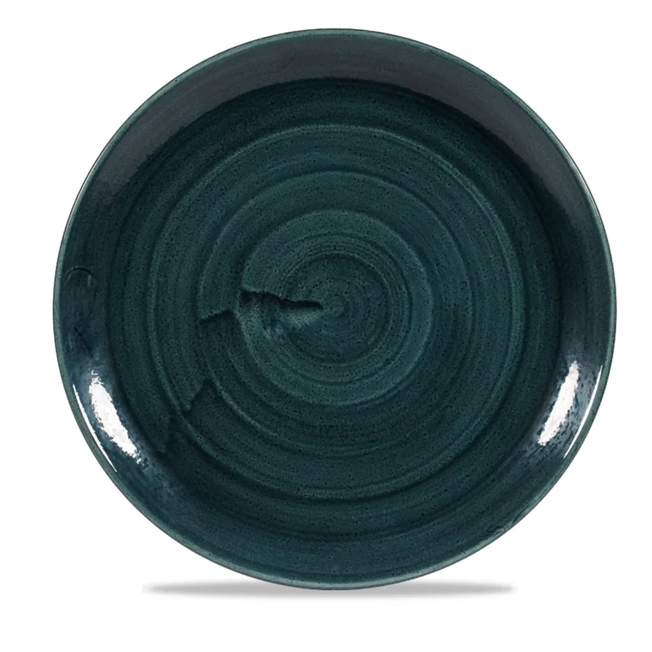 Stonecast Patina Rustic Teal Coupe Teller flach 28.8cm