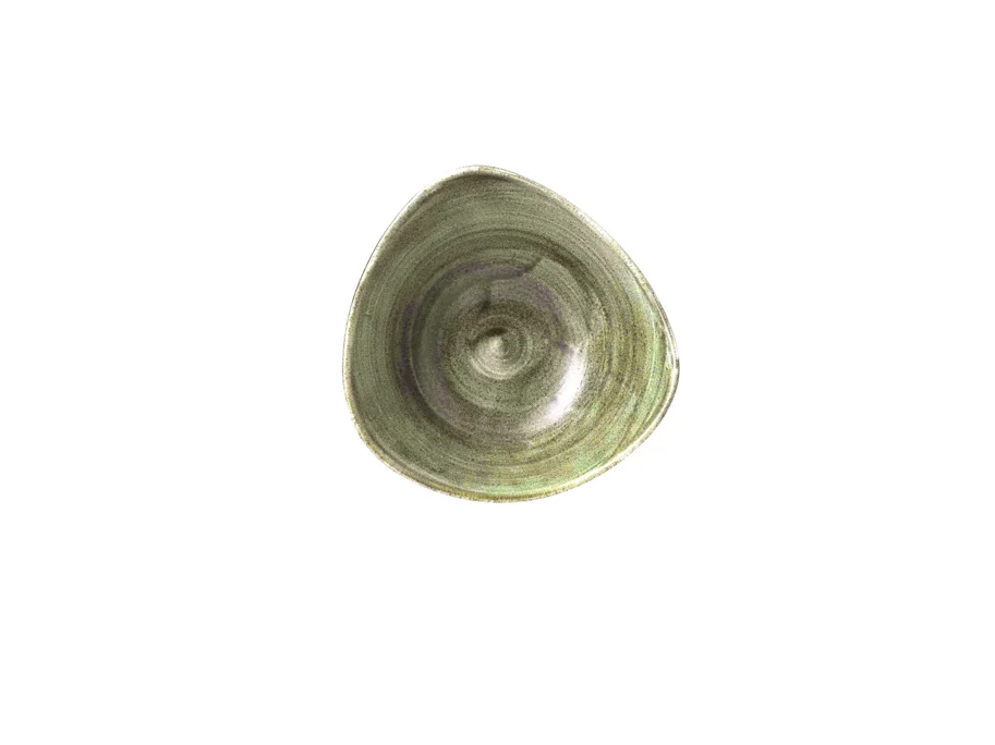 Stonecast Patina Burnished GreenTriangel Teller tief 18.5cm