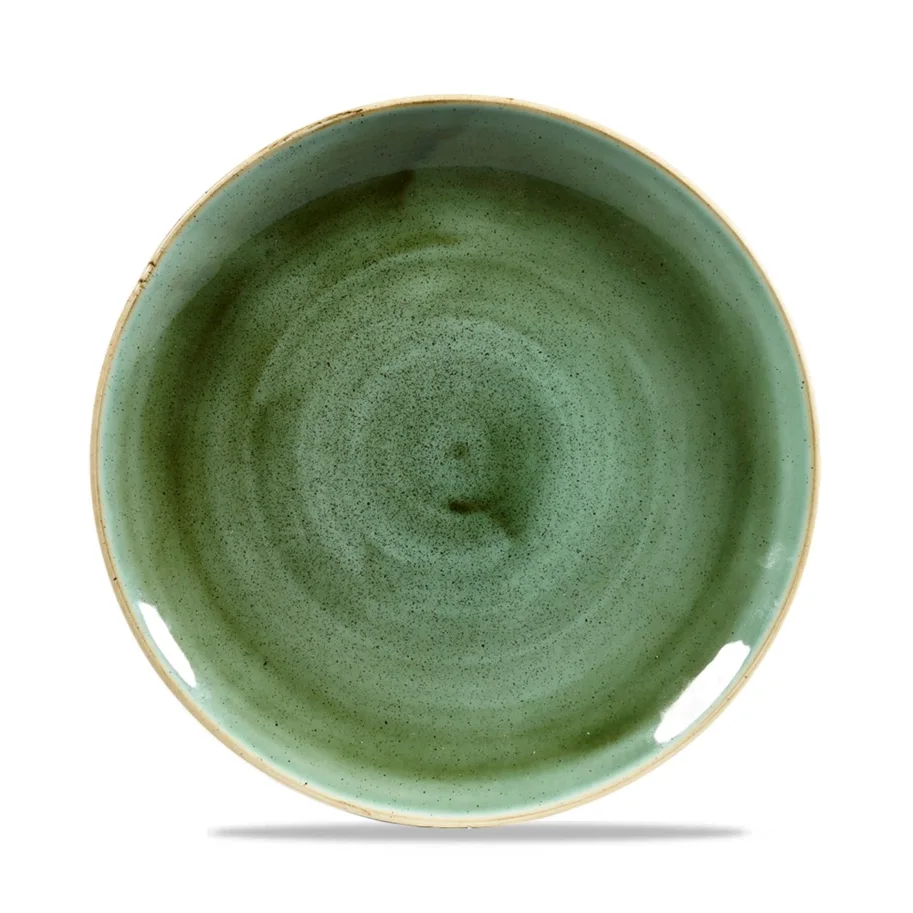 Stonecast Samphire Green Coupe Teller 21.7cm