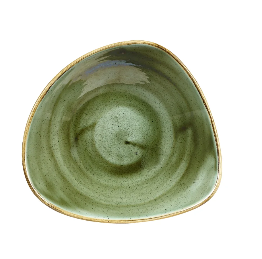 Stonecast Samphire Green Triangel Teller tief 23.5cm