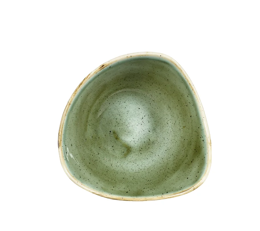 Stonecast Samphire Green Triangel Teller tief 15.3cm, 26cl