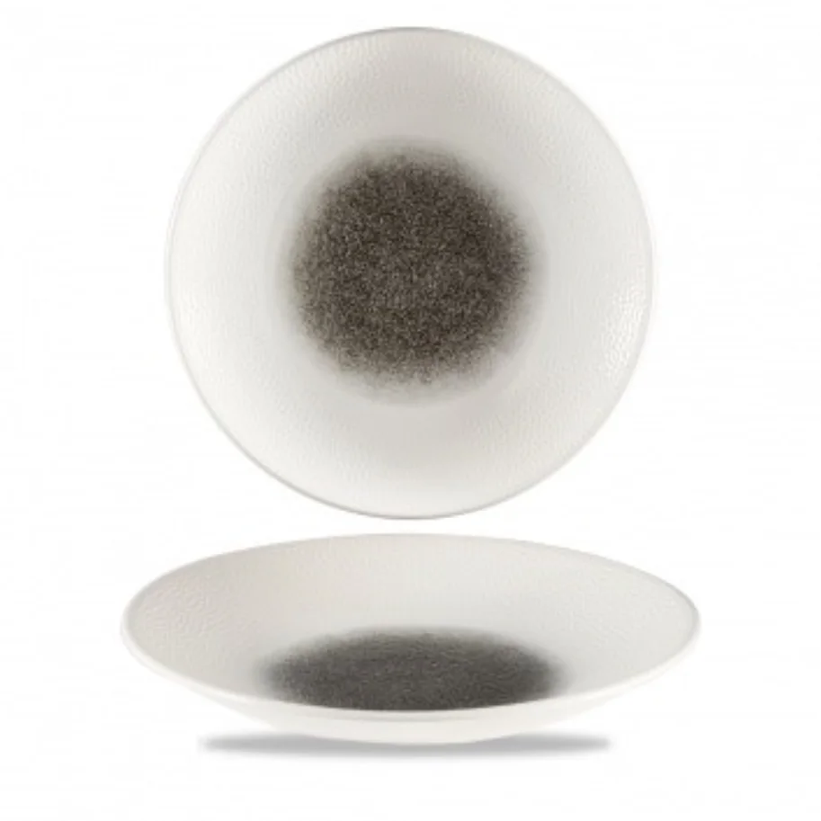 Isla Raku Quartz Black Coupe Teller tief 28.1cm