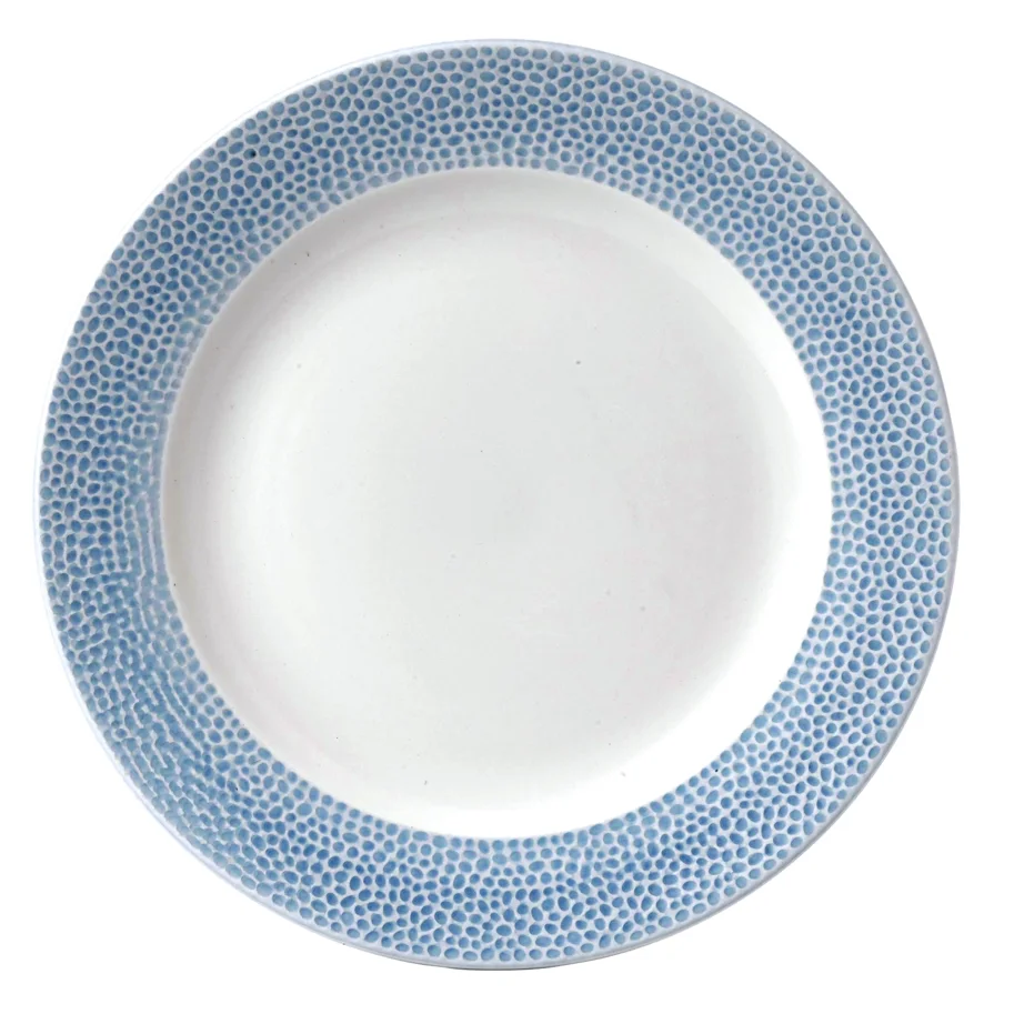 Isla Ocean Blue Teller halbtief Fahne schmal 26.1cm