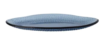 Isla Organic Ocean Blue Glasteller flach 30x16.2cm