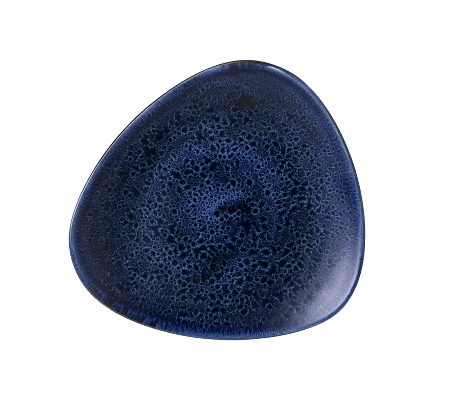 Stonecast Plume Ultramarine Triangel Teller flach 22.9cm