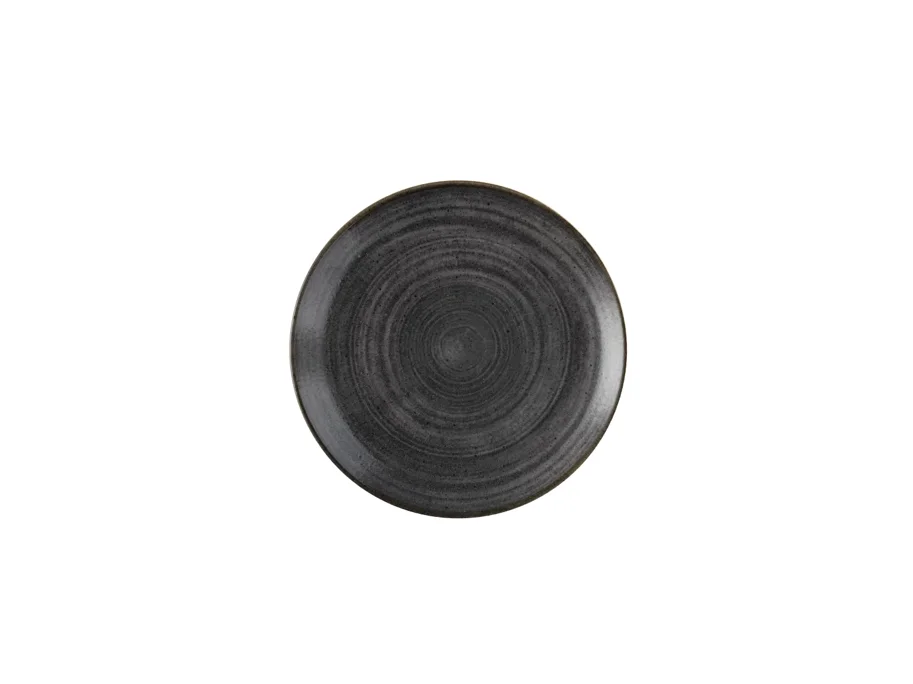 Stonecast Raw Black Coupe Teller 26cm