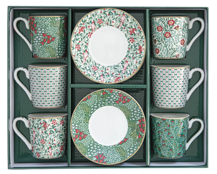 Coffee Mania 6er Espr.-tasse m. Untert. Floral Fantasy 100ml