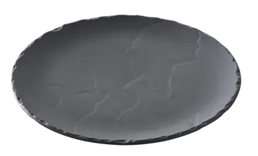 Basalt Teller rund D20cm matt schieferoptik