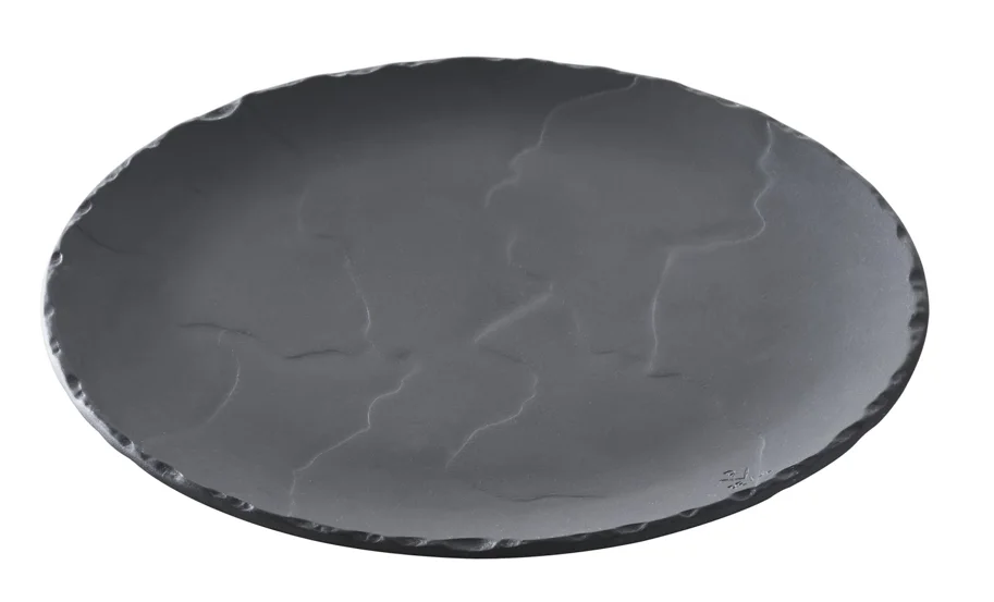 Basalt Teller rund D20cm matt schieferoptik