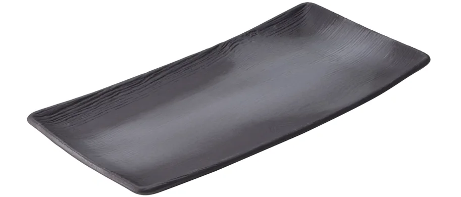 Speiseteller rechteckig, 30x15x2.4cm, lakritze