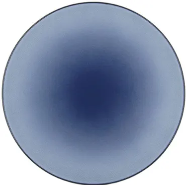 Equinoxe Teller flach, Ø26cm, H:3cm, blau
