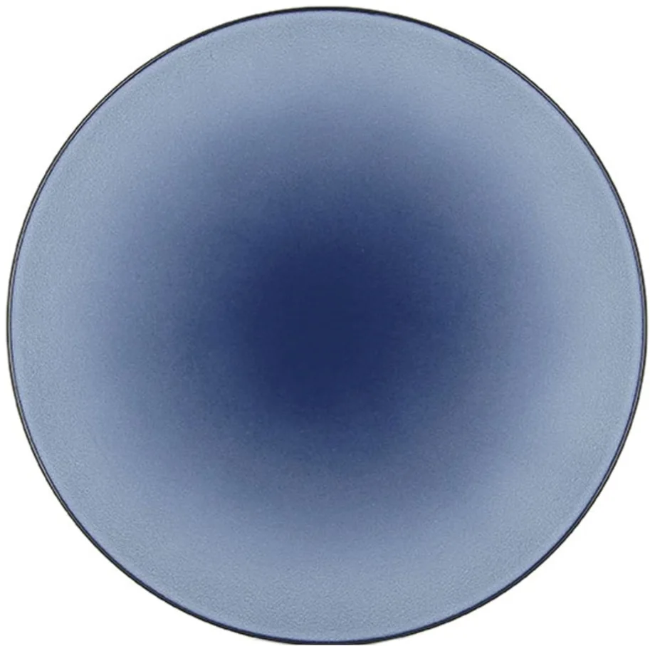 Equinoxe Teller flach, Ø26cm, H:3cm, blau
