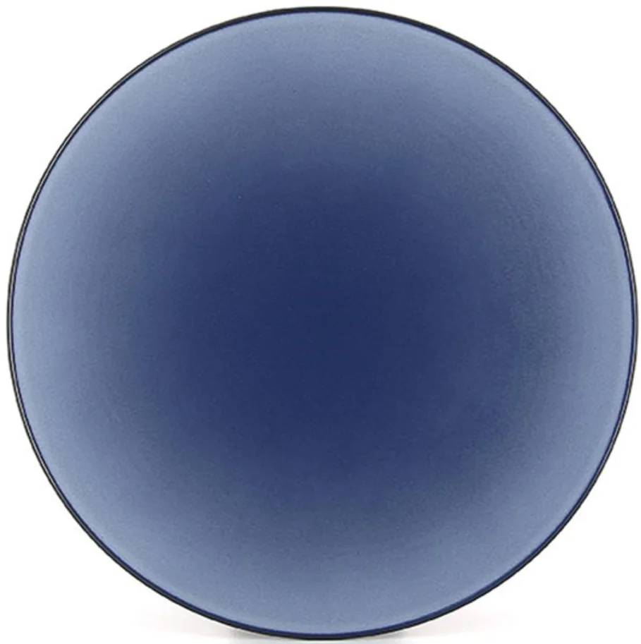 Equinoxe Teller flach, Ø24cm, H:3cm, blau