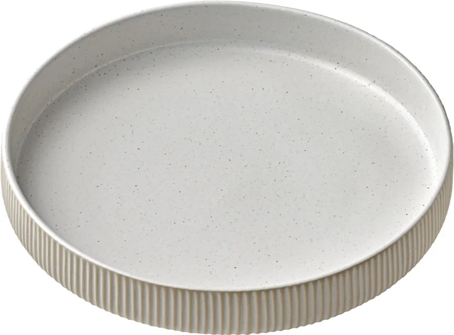 Playground Nara Teller tief hoher Rand Relief weiss D24cm