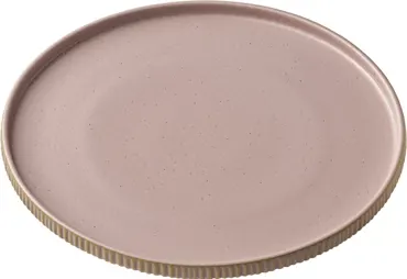 Playground Nara Teller flach hoher Rand Relief rosé D21cm