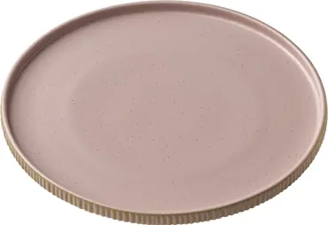 Playground Nara Teller flach hoher Rand Relief rosé D27cm